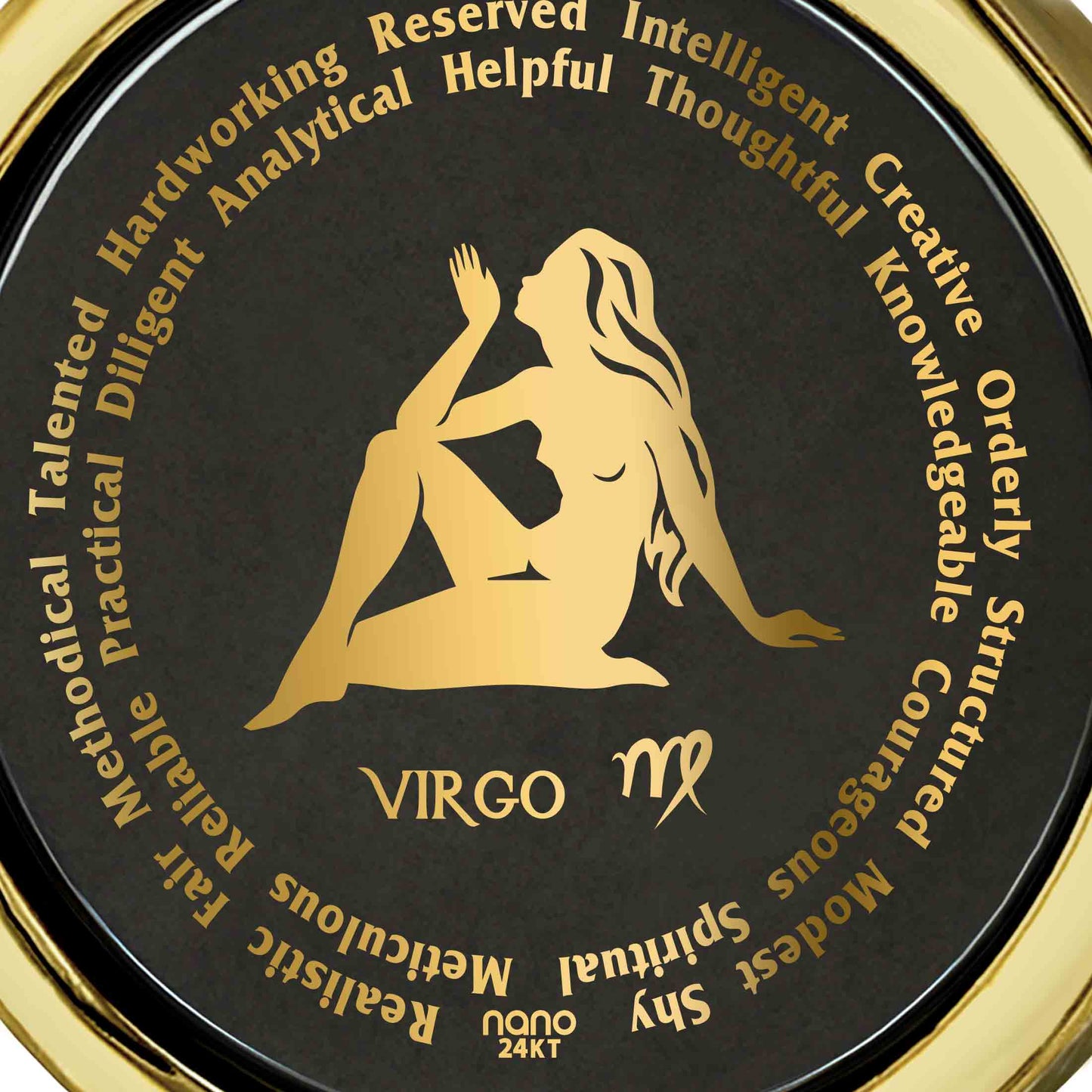 Virgo Necklaces for Lovers of the Zodiac 24k Gold Inscribed